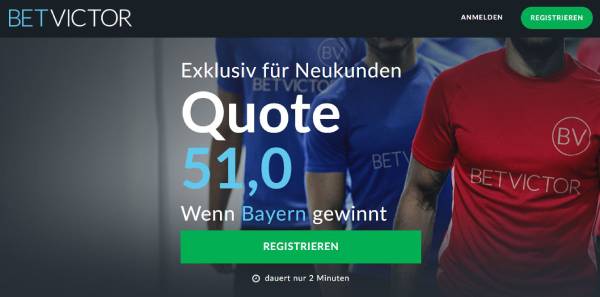 Betvictor Top Quote bei Bayern