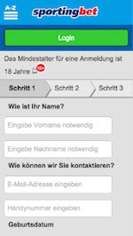 Sportingbet mobile Registrierung