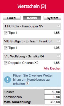 Tipico Kombi 3. Spieltag Bundesliga