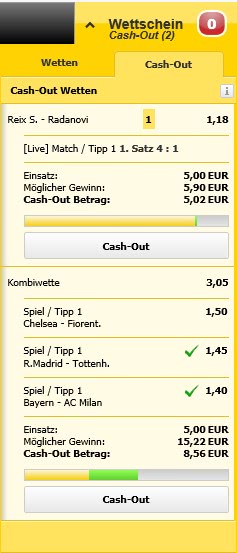 interwetten cash out option