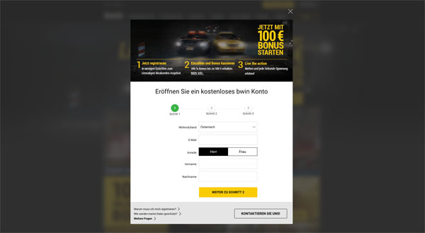 Bwin.com Anmeldung