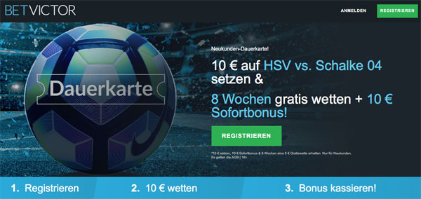 BetVictor Neukunden Angebot HSV gegen Schalke