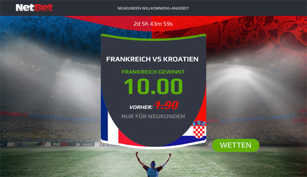 Netbet WM Wette Frankreich gegen Kroatien