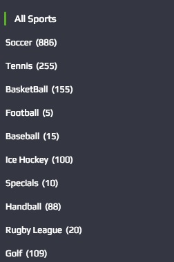 NetBet Sports List