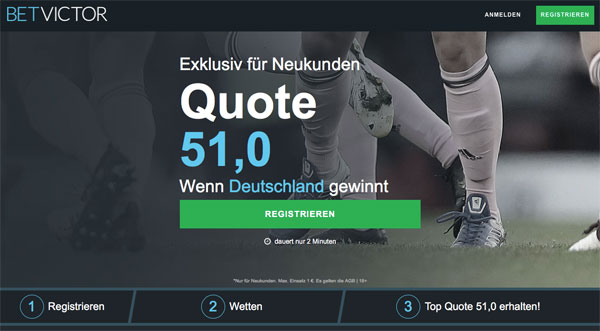BetVictor WM Wette Deutschland