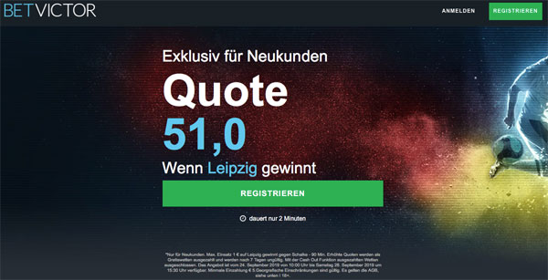 Betvictor Wette Leipzig Schalke
