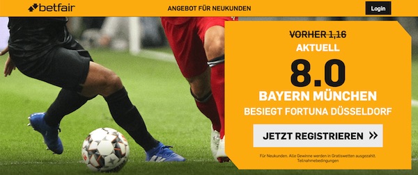 Betfair quotenboost bayern düsseldorf