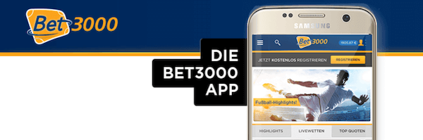 wetten am Handy bet3000