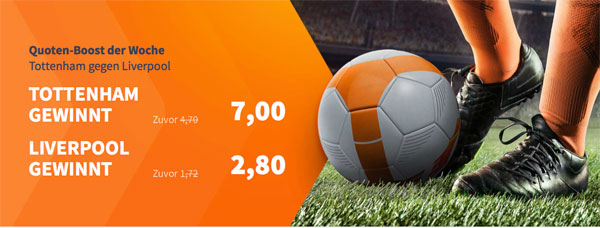 betsson quotenboost wette tottenham liverpool