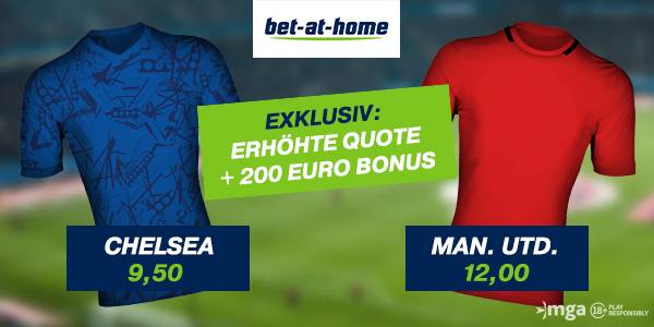 Bet at home Wette Chelsea ManUnited Quotenboost