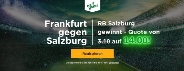 Mr green Sportwette Europa League Sieg Frankfurt Salzburg