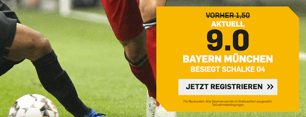 Betfair Quotenboost DFB-Pokal Bayern - Schalke
