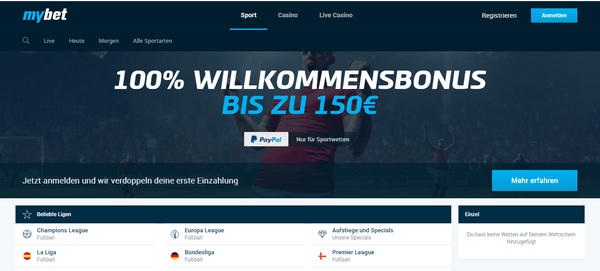 Mybet Sportwetten Wettprogramm Mybet Sportwetten Wettprogramm