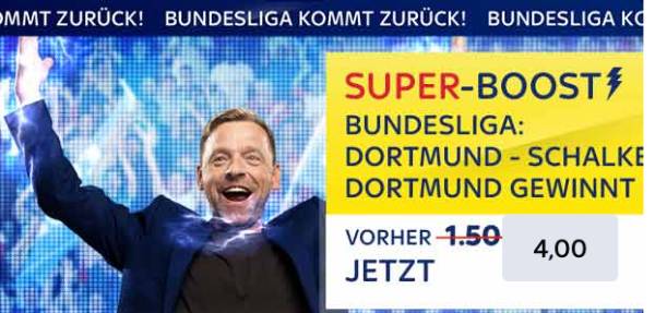 SkyBet Wette Super Boost Dortmund Schalke Derby