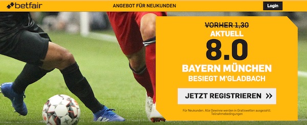 Betfair Bayern Gladbach