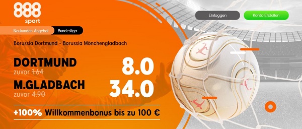 888sport borussia derby gladbach dortmund wette quotenboost bundesliga