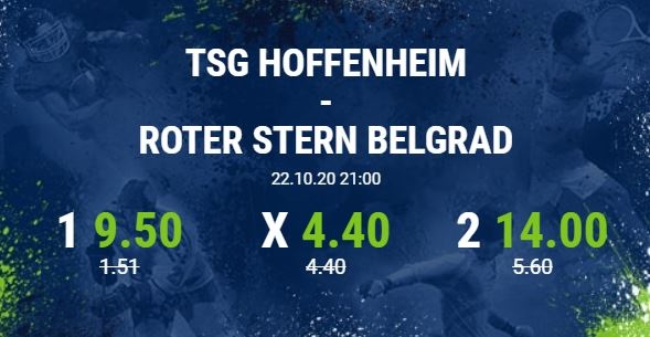 Bet at home Wette Quotenboost Hoffenheim Roter Stern Europa League