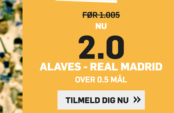 Betfair Alaves Real Madrid odds boost