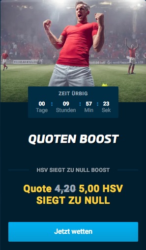 Mybet Quotenboost auf HSV siegt zu Null gegen St. Pauli