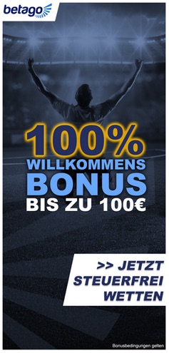 Betago Bonus bis zu 100 Euro