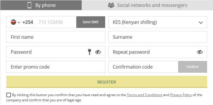 Betwinner Kenya Registration