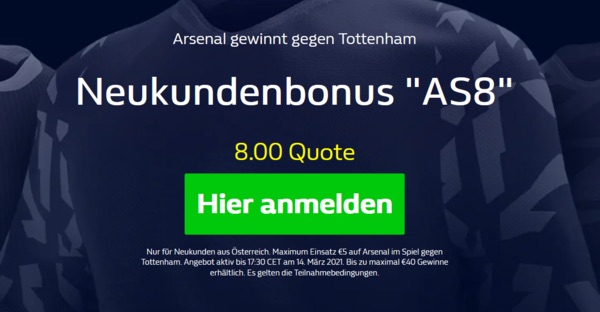 William Hill Arsenal Spurs Boost