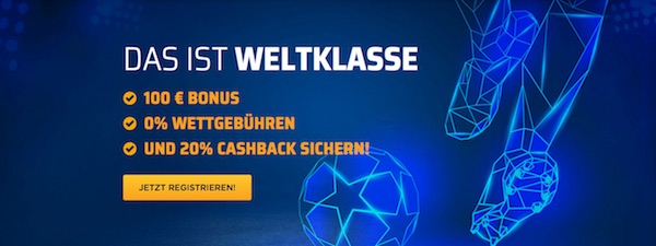 Bet3000 Bonus für Neukunden bis zu 100 Euro