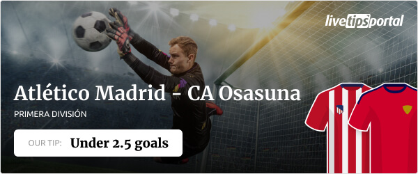 Atletico Madrid vs Osasuna La Liga betting tip