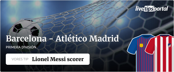 Barcelona vs. Atletico Madrid Messi scorer tip