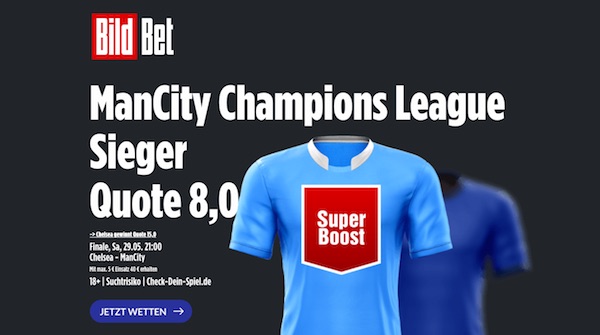 BildBet Boost auf Manchester City im CL Finale 21