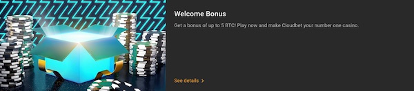 Cloudbet bitcoin offer for new customers