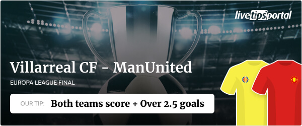 Europa League 21 final Villarreal vs ManUnited betting tip