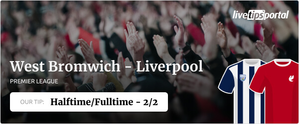 West Bromwich vs Liverpool Premier League betting tip