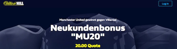 William Hill Quotenboost auf das Europa League Finale 2021