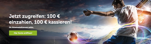 ComeOn 100 Euro Bonus für Neukunden