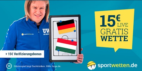 sportwetten.de Live-Freebet zu Deutschland gegen Ungarn bei der EM 2020