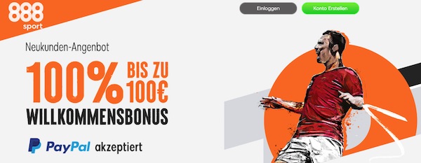 888sport 100 Euro Bonus für Neukunden