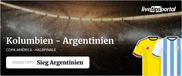 Kolumbien - Argentinien Copa America 2021 Halbfinale Tipp