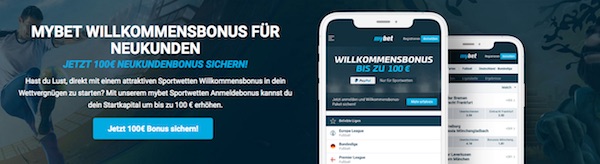 100 Euro Mybet Bonus für Neukunden