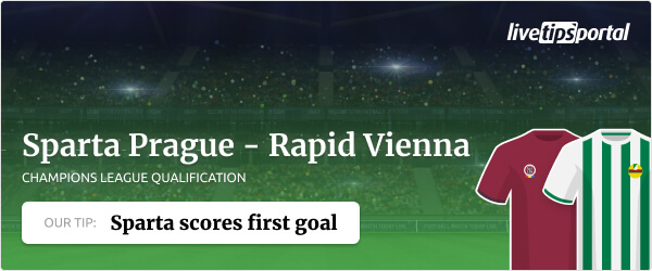 Sparta Prague vs Rapid Vienna Champions League qualification betting tip