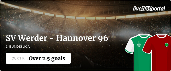 SV Werder vs Hannover 96 2. Bundesliga betting tip