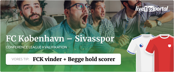 FC København versus Sivasspor Conference League kvalifikation odds tip