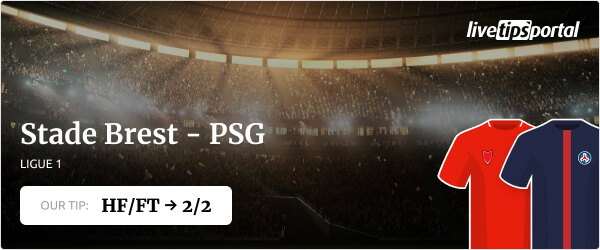 Stade Brest vs PSG Ligue 1 betting tip