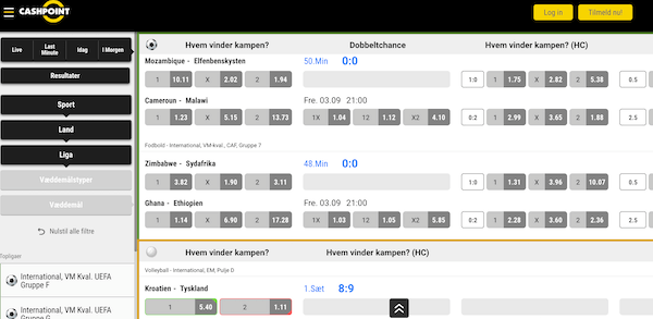 Betting anmeldelse af cashpoint danmark