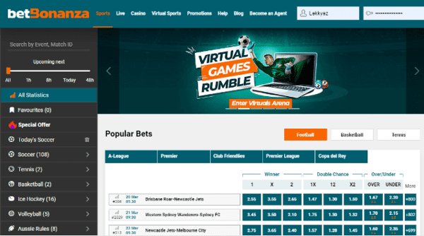 Betbonanza Homepage