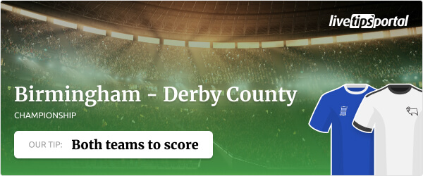 Birmingham vs Derby County Championsip betting tip