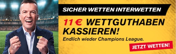 Interwetten Bonus Code zum CL Auftakt!