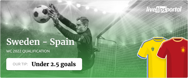 Sweden vs Spain World Cup qualification 2022 odds tip