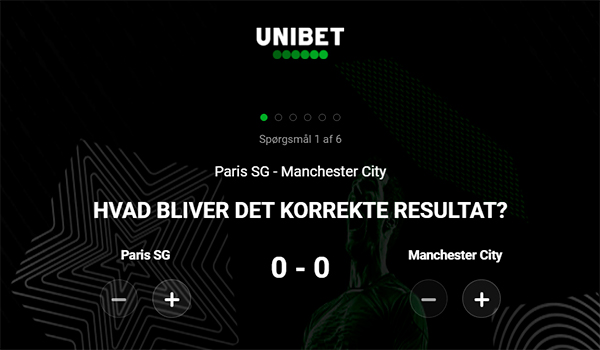 PSG - Manchester City odds Unibet Game of Champions odds konkurrence