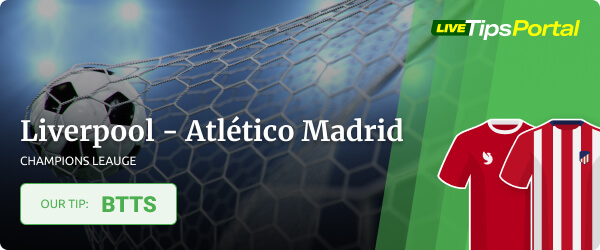 Liverpool FC vs Atletico Madrid Champions League betting tip